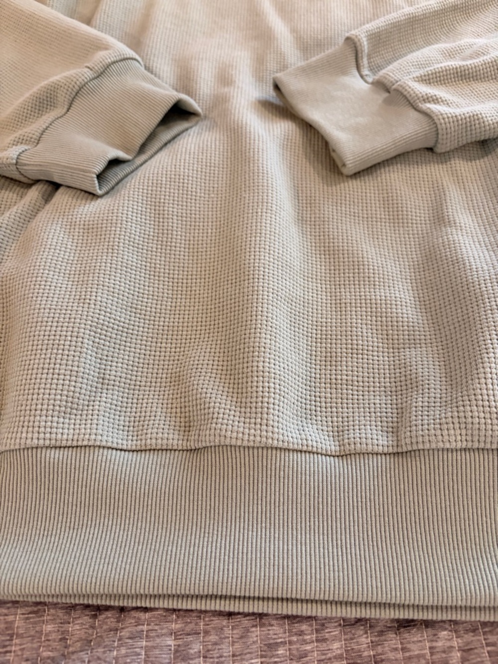 Nwot Comfrt Light Sage Green Waffle Lounge Set Top & Pants Women’s Plus Size 3x - Picture 9 of 9